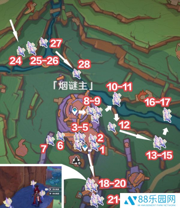 《原神》微光角菌材料最高效采集路线一览2