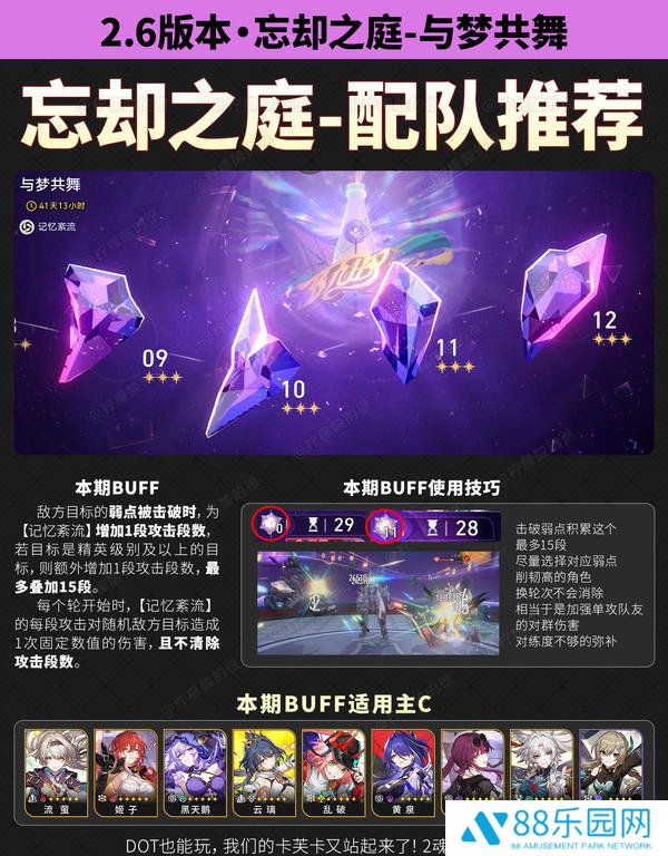 《崩坏星穹铁道》2.6忘却之庭配队阵容推荐2