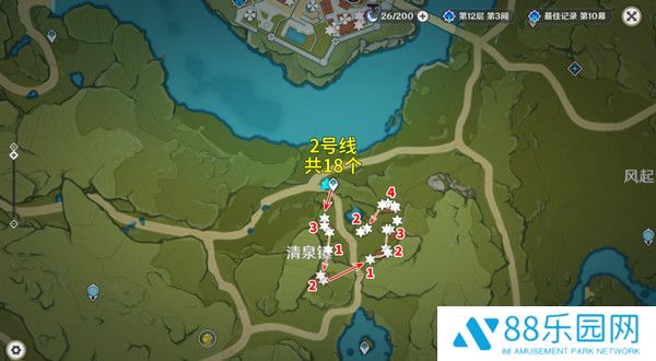 《原神》慕风蘑菇采集位置汇总63个慕风蘑菇采集路线图3
