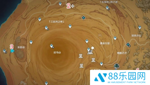 原神千壑沙地地灵龛位置分布图一览 千壑沙地地灵龛在哪里
