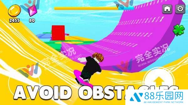 奥比滑雪大冒险(ObbySnowboardParkourRacing)
