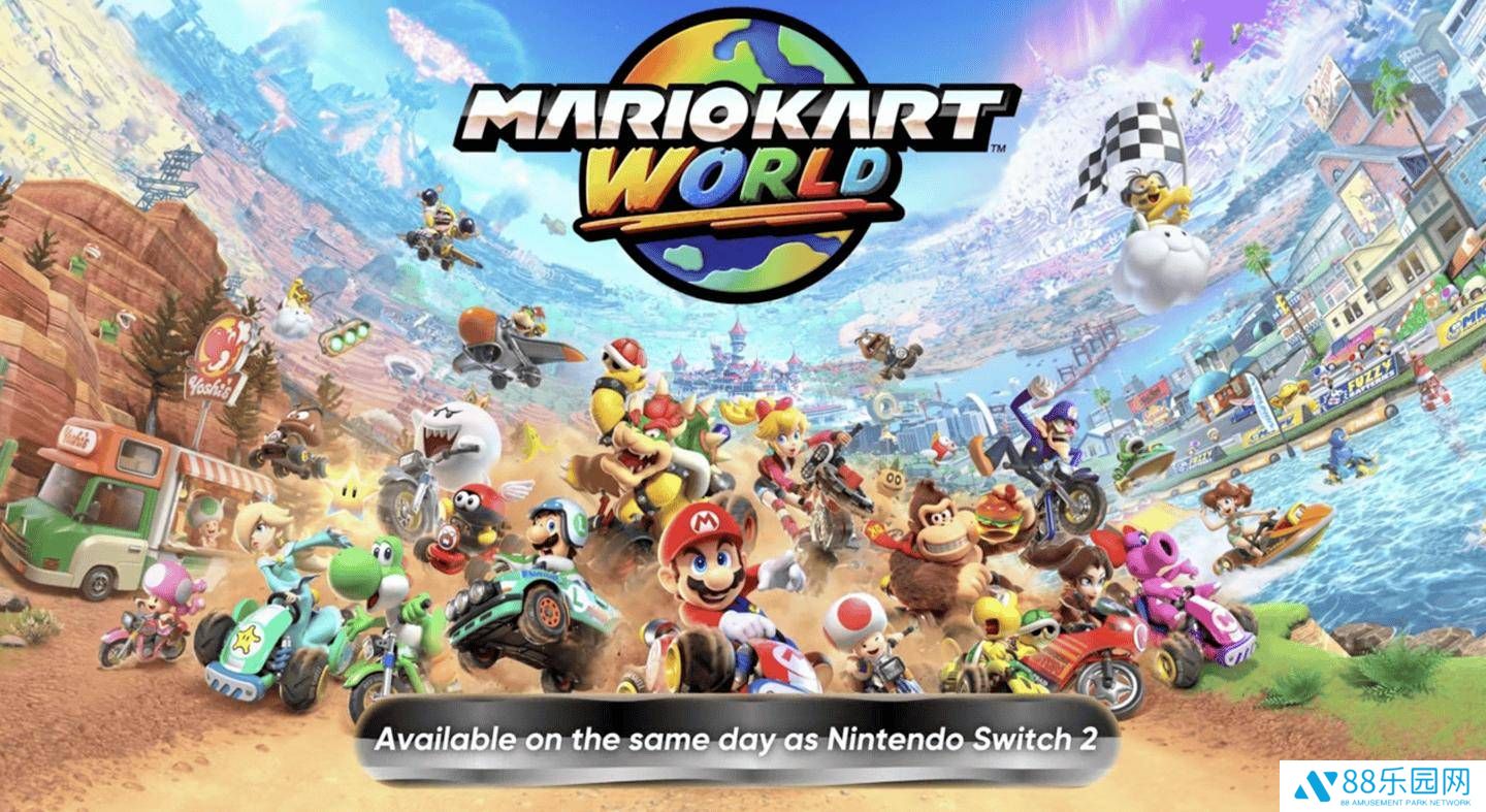 任天堂Switch 2首发独占新游《马力欧赛车世界》，开放式世界等你探索！