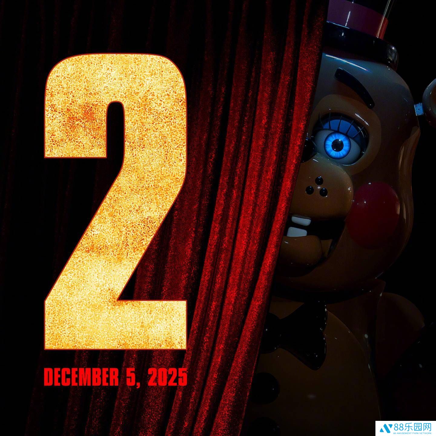 恐怖游戏电影续集《玩具熊的五夜后宫2》预告来袭，12月惊悚上映！