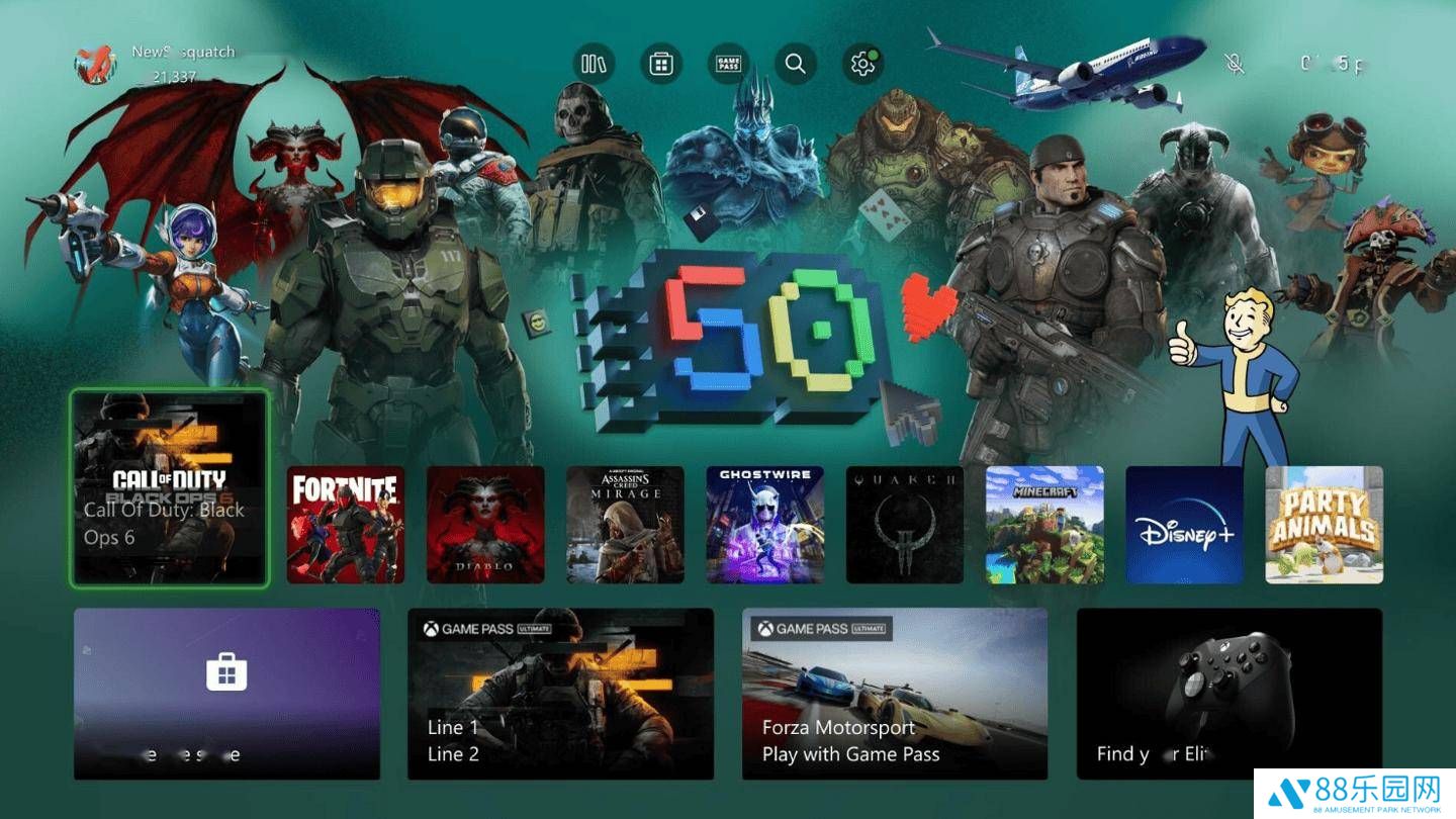 Xbox献礼！微软50周年庆典，新背景主题等你来领
