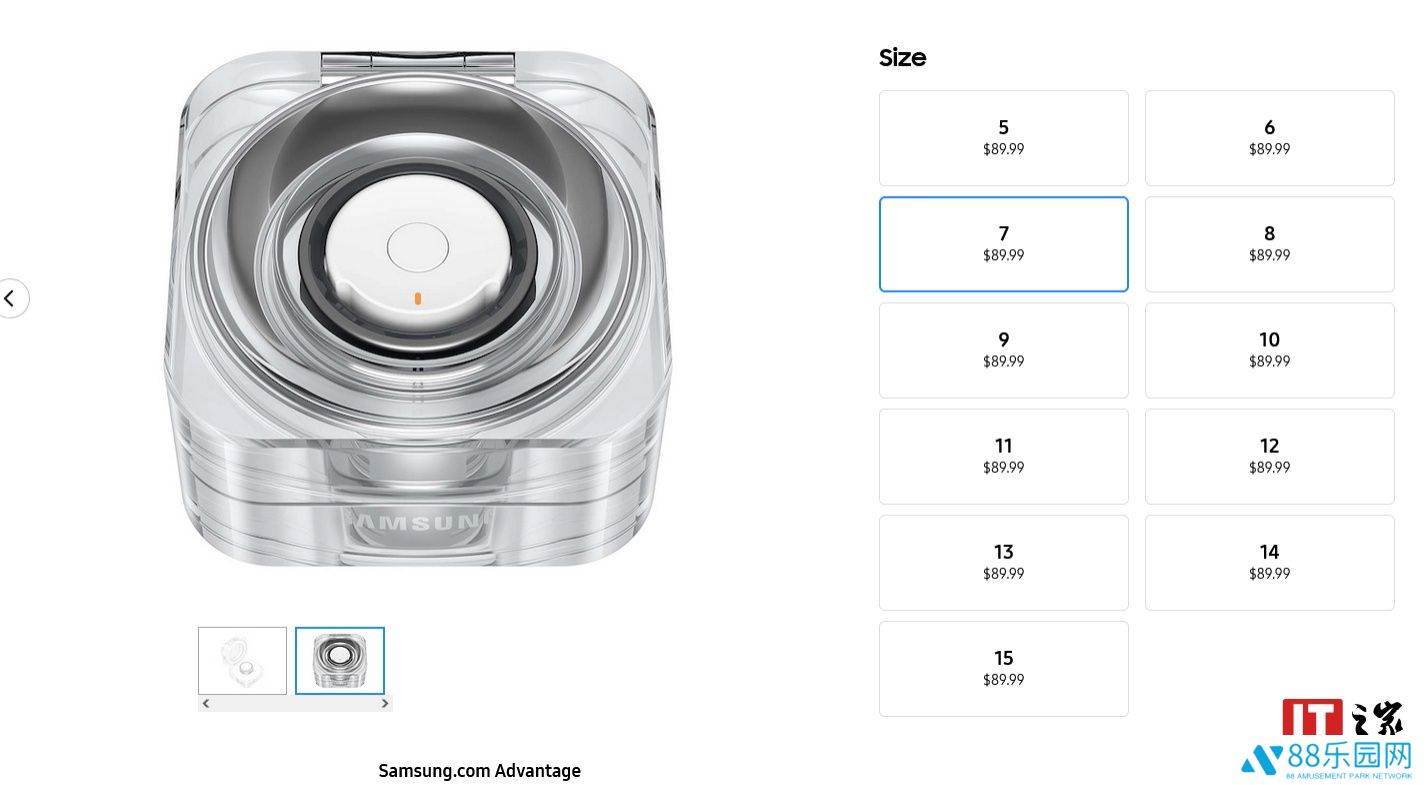 三星首款智能戒指 Galaxy Ring 充电盒独立上架，90 美元定价被指偏贵