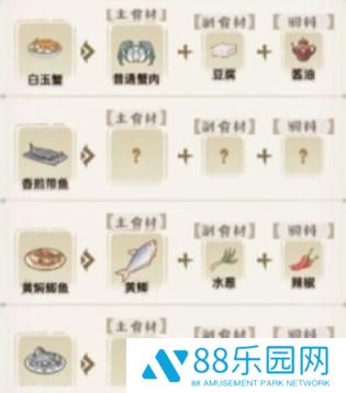 解忧小村落食谱详解 解忧小村落食谱一览