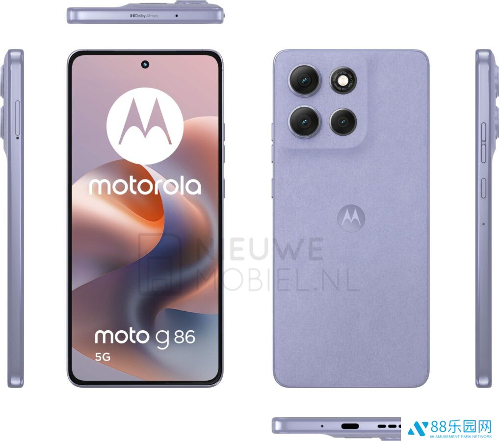 摩托罗拉 Moto G86 5G 手机渲染图首曝：Edge 风格、5000 万主摄，预估售 330 欧元