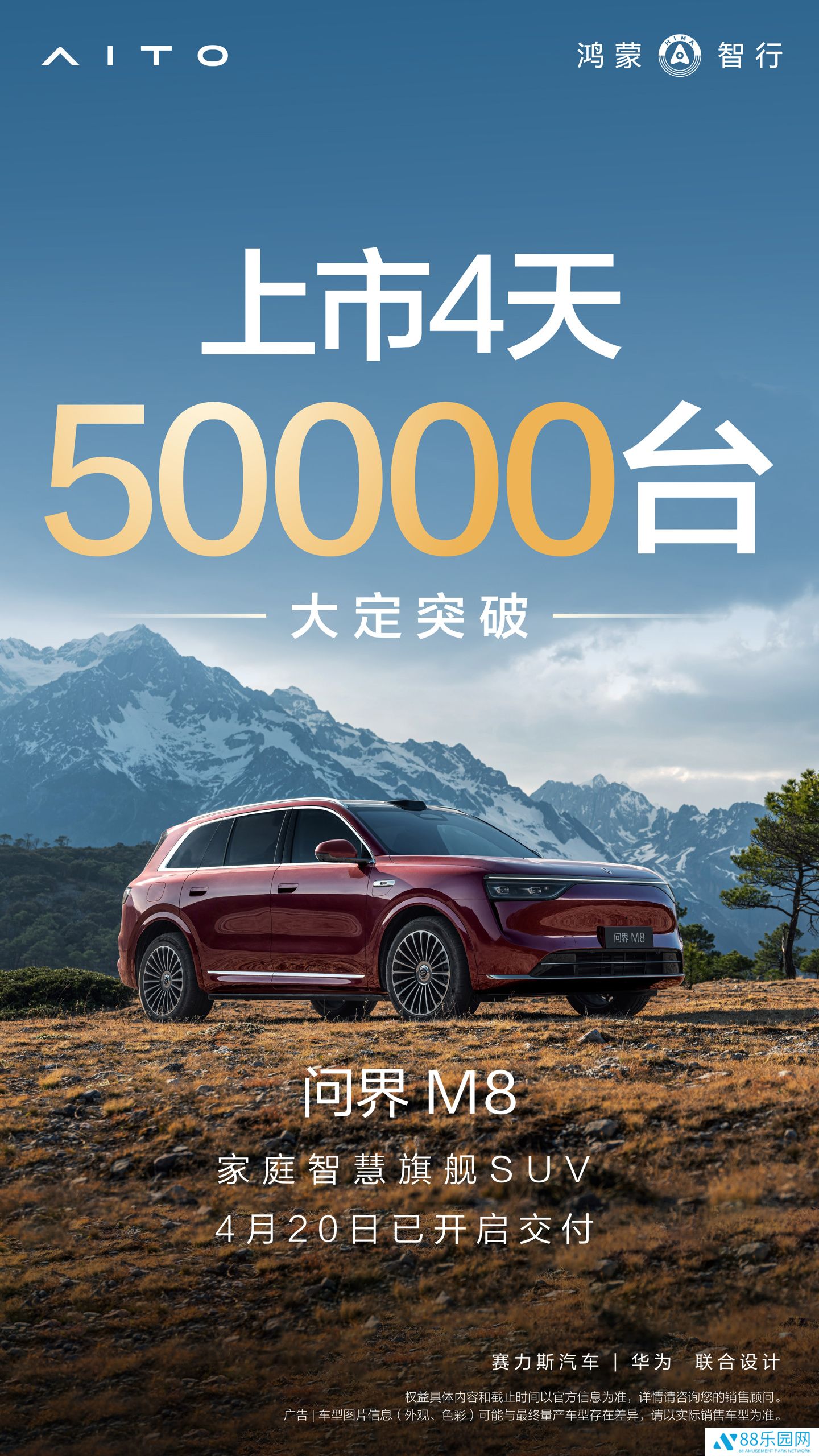 鸿蒙智行问界 M8 上市 4 天大定突破 5 万台