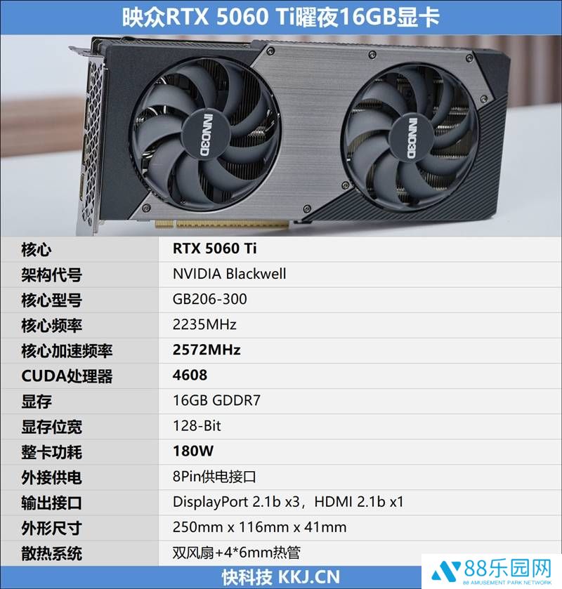 RTX 5060 Ti曜夜16GB评测：主流显卡的DLSS 4新突破