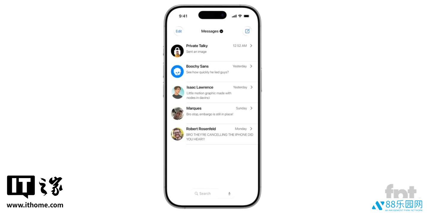 消息称苹果 iOS 19 应用搜索栏将移至屏幕底部，方便大屏 iPhone 操作
