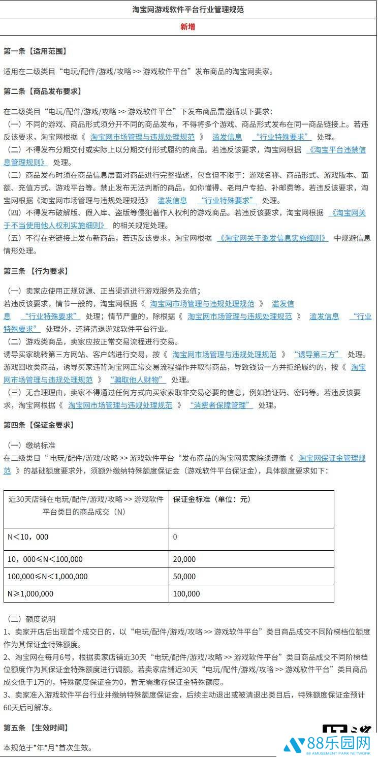 淘宝出新规：游戏类目严打侵权，破解版盗版等商品一律禁售
