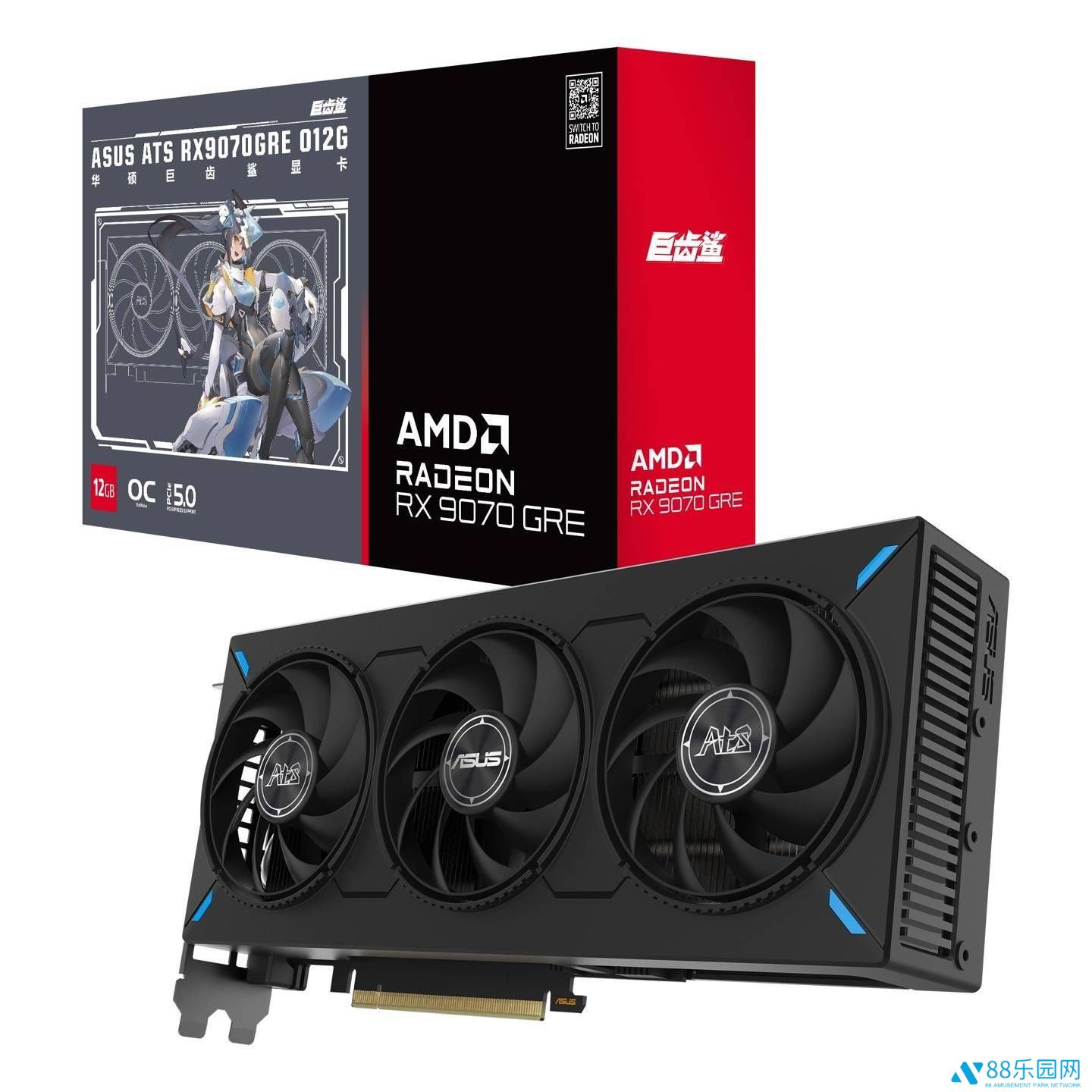 华硕发布RDNA 4“巨齿鲨”系列首秀：ATS RX 9070 GRE O12G显卡预售中